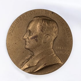 A Vintage Bronze United States President Harry S. Truman Inauguration Medal, 1945-1949