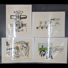 Lot Of 4 Jon Henry (American, 1916-1990) Lithographs On Paper