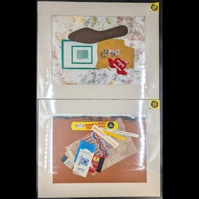 Pair Of Signed Jon Henry (American, 1916-1990) Original Mixed Media Paintings On Board