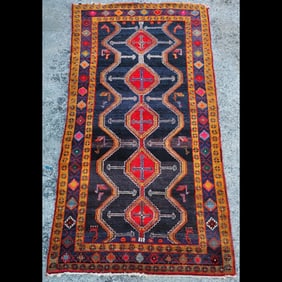 Hand Made Persian Hamedan Runner Rug
