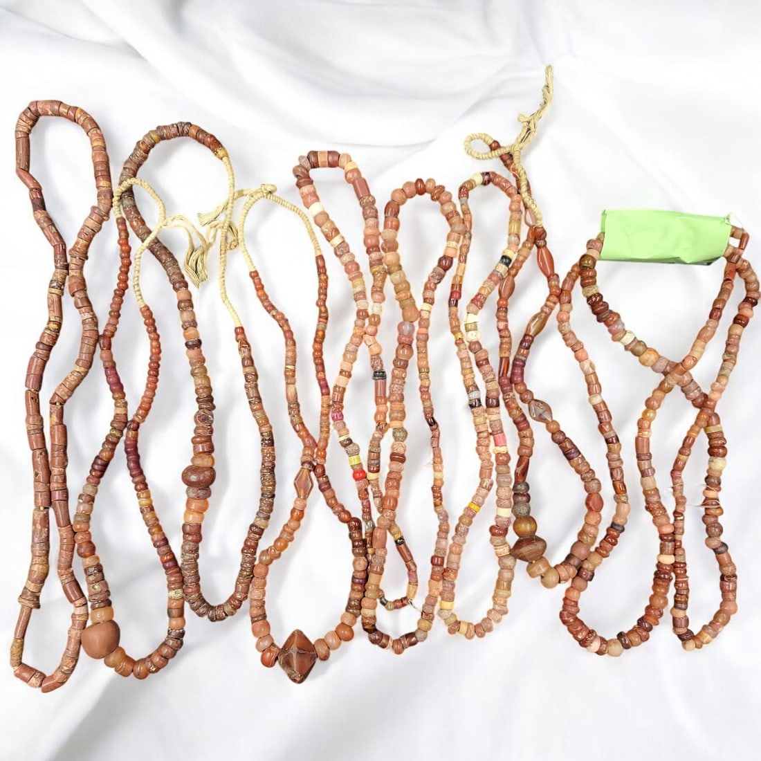 Lot Of 10 Carnelian Carved Beaded Necklaces (1 of 11)