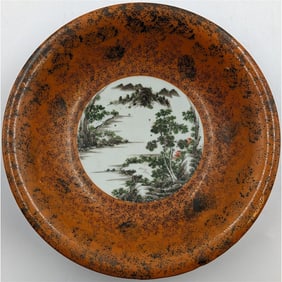 Rare Faux Boris And Grisaille 18th Century Chinese Bowl