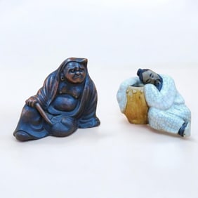 Pair Of 19th Century Japanese Buddha Figures