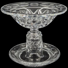ABP Pairpoint Cut Glass Candle Holder
