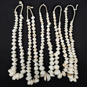 Lot Of 5 African Mauritanian Conus Shell Necklaces