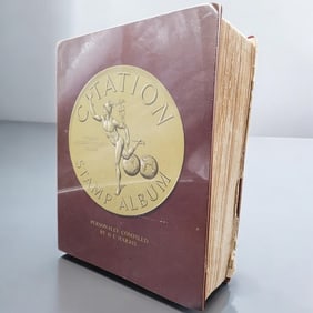 Citation Stamp Album Filled With World Stamps
