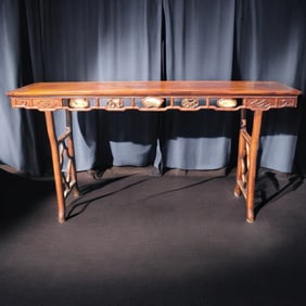 Antique 19th C Chinese Hardwood Altar Table