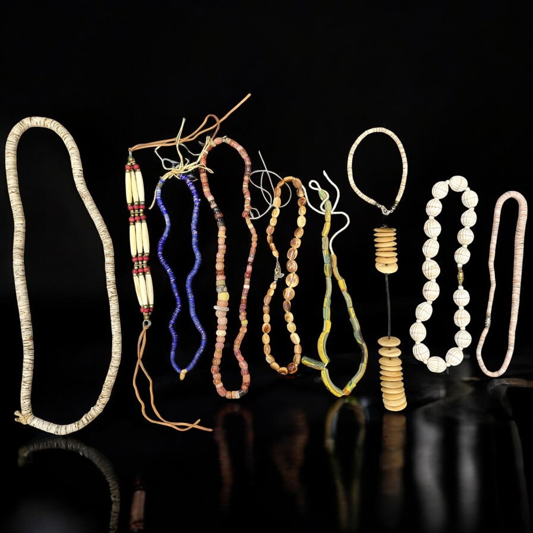 Assorted Lot Of Unique Shell, Stone, & Beaded Necklaces, 10 Pieces (1 of 19)