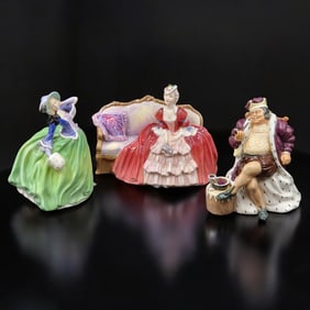 Royal Doulton & Co Limited English Porcelain Figures, 3 Pieces