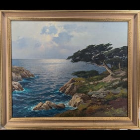 Signed Alexander Dzigurski (Serbian/American, 1911-1995) Oil On Canvas Seascape Painting
