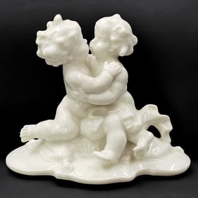 Lorenz Hutschenreuther German Porcelain Figure Of Cherubs