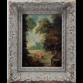 Signed J. Parmentier Oil On Board Landscape Painting