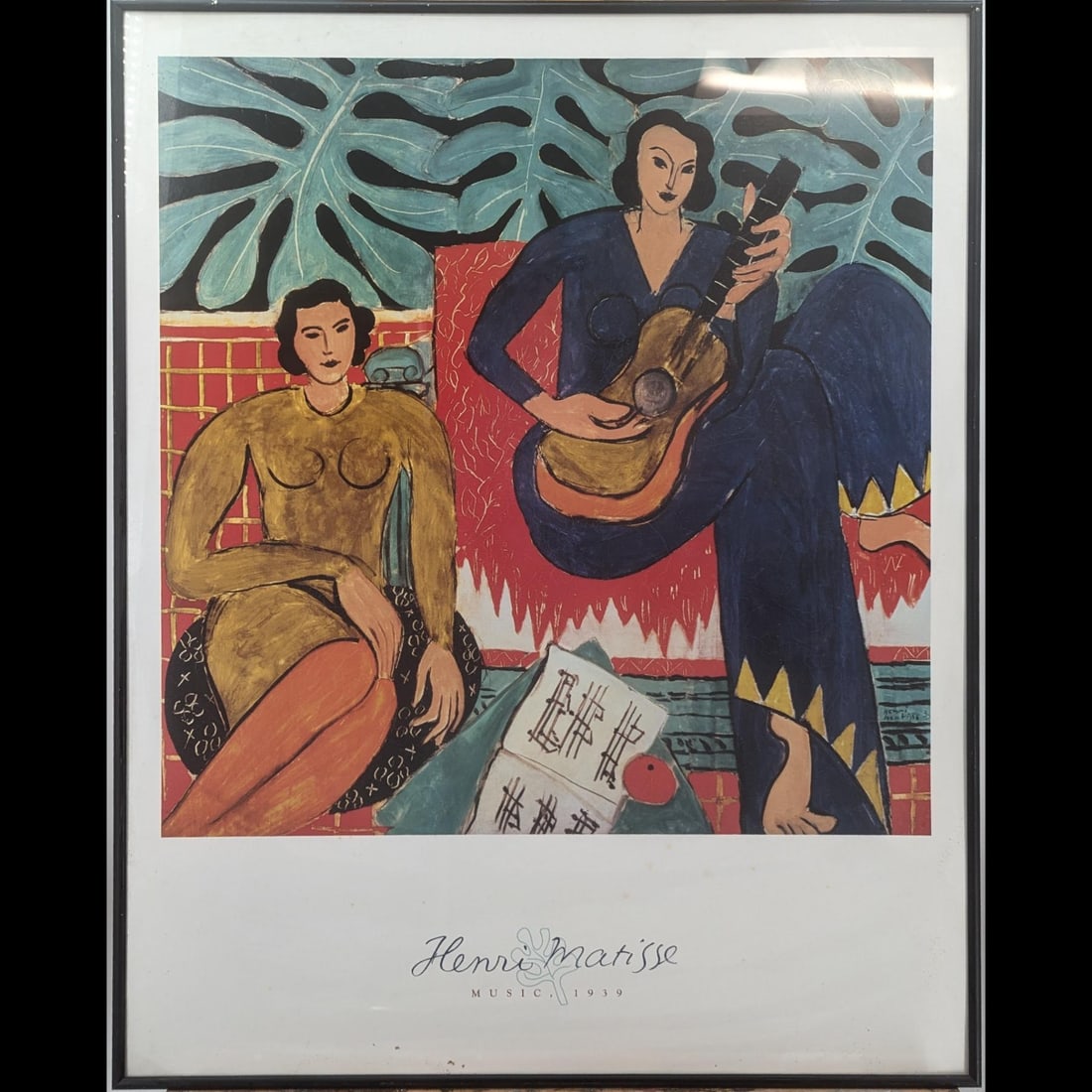Pair Of Vintage Framed Art Prints, Music (la Musique) by Henri Matisse And Vogue Cover Art Print (1 of 10)