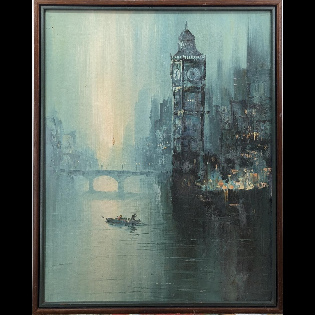 An Old Signed Oil On Canvas London Scene Painting (1 of 7)