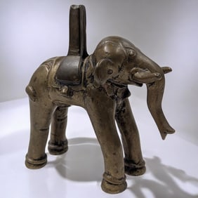 Antique Brass Elephant, Possibly Indian