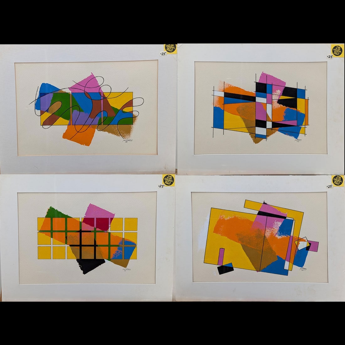 Lot Of 4 Signed Jon Henry (American, 1916-1990) Original Gouche And Watercolor Paintings On Board: Lot Of 4 Signed Jon Henry (American, 1916-1990) Original Gouche And Watercolor Paintings On Board. Measures approx. 15" X 20". Please copy and paste the URL link below to review our Terms an