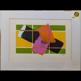 Lot Of 4 Signed Jon Henry (American, 1916-1990) Original Mixed Media Paintings On Board