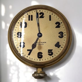 Antique Waltham 8-Day Car Clock, NOT IN WORKING CONDITION