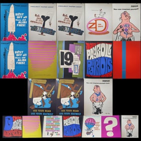 Grouping Of Nasa Lockheed Artist Maggie Wesley Vintage Screen Prints, 20 Pieces