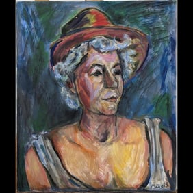 Signed "Mirell" Acrylic On Canvas Portrait Painting