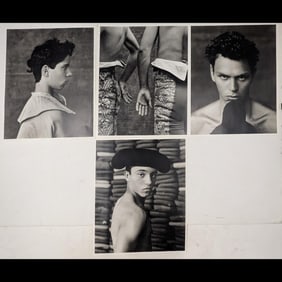 Lot Of 4 Vintage Double-Sided Prints By Columbian Photographer Ruven Afanador, Likely From A Book