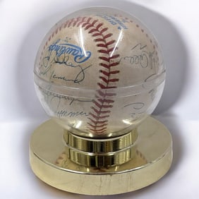 Vintage Signed American League Baseball With Multiple Signatures