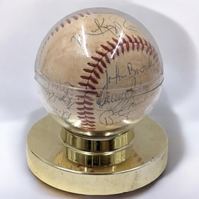 Vintage Signed American League Baseball With Multiple Signatures