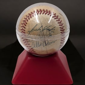 Vintage Signed American League Baseball With Multiple Signatures