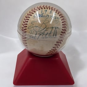 Vintage Signed And Dated American League Baseball With Two Signatures, 1986