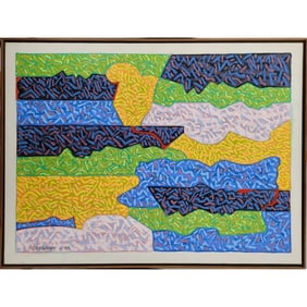Bruce Gregory (American, 1917-2002) Signed Abstract Painting, Estate Fresh