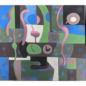 Bruce Gregory (American, 1917-2002) Signed Abstract Painting, Estate Fresh