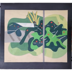 Bruce Gregory (American, 1917-2002) Large Abstract Painting Signed, Estate Fresh