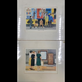 Jon Henry (American, 1916-1990) Pair Of Pencil Signed & Numbered Prints