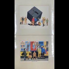 Jon Henry (American, 1916-1990) Pair Of Pencil Signed & Numbered 9/300 Prints