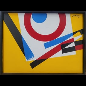 Jon Henry 1916-90 O/C Painting Titled "Prism Series #22" 1989