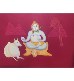 Oil On Canvas Painting, Attributed To Manjit Bawa 1941-2008 W/ COA