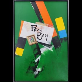 Jon Henry 1916-90 O/C Mixed Media Painting Titled "Pony Boy" 1983