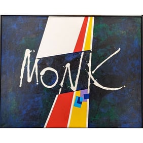 Signed Jon Henry (American 1916-90) O/C Painting Titled "Thelonious", 1980