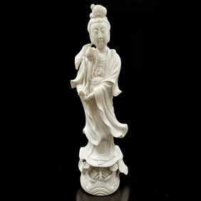 Blanc De Chine Guanyin Chinese Porcelain Sculpture