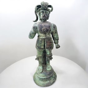 Old And Unique Standing Bronze Figure