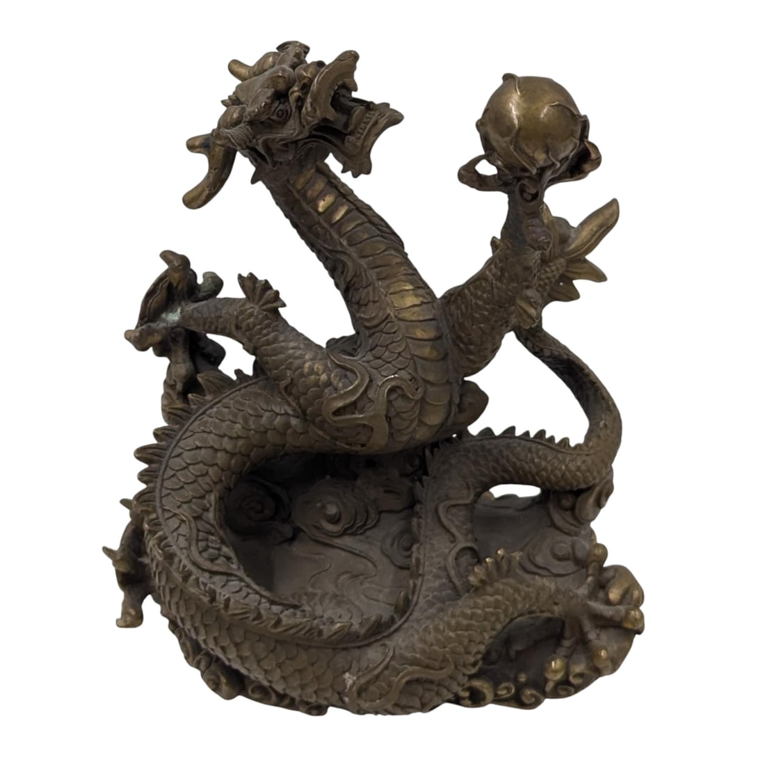 Chinese Brass Dragon Statue, Possibly Chinese New Year, Unmarked (1 of 10)