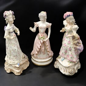 Lot Of Vintage CORDEY Porcelain Figurines, 3 Pieces