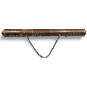 Vintage Tibetan Copper And Brass Prayer Tube / Scroll Holder