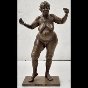 Bronze Figural Nude Sculpture By T.J. Dixon's "Real Women" Project, Elsie 73 SOLD FOR NON PROFIT