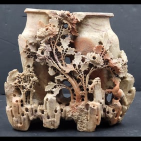 A Finely Carved White Soapstone Sculpture