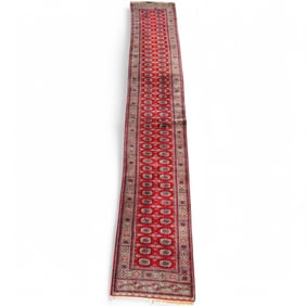 Vintage Hand Made Pakistani Bokhara Rug Runner