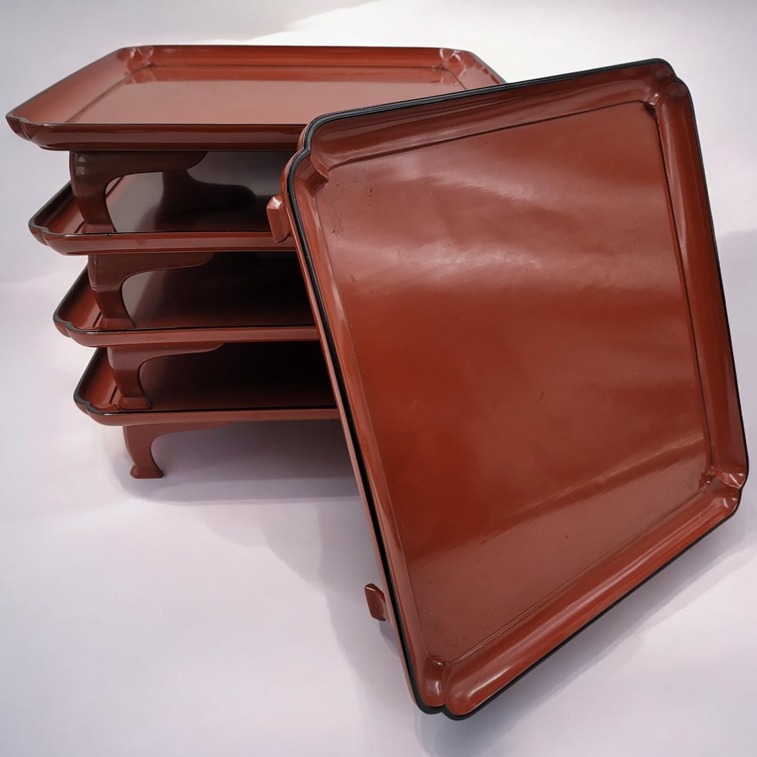 Grouping Of 5 Oriental Lacquered Trays (1 of 13)