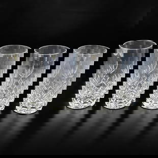 Lot Of LENOX Cut Crystal Cups, 4 Pieces: Lot Of LENOX Cut Crystal Cups, 4 Pieces. Each cup measures approximately 6" tall x 3" diameter. Please copy and paste the URL link below to review our Terms and Conditions for bidding, paymen