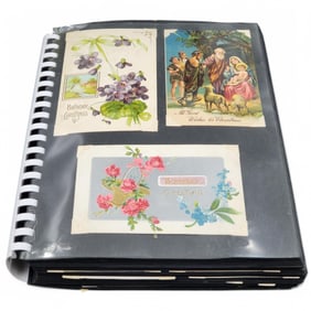 A Hand Made Book Of Vintage American Post Cards