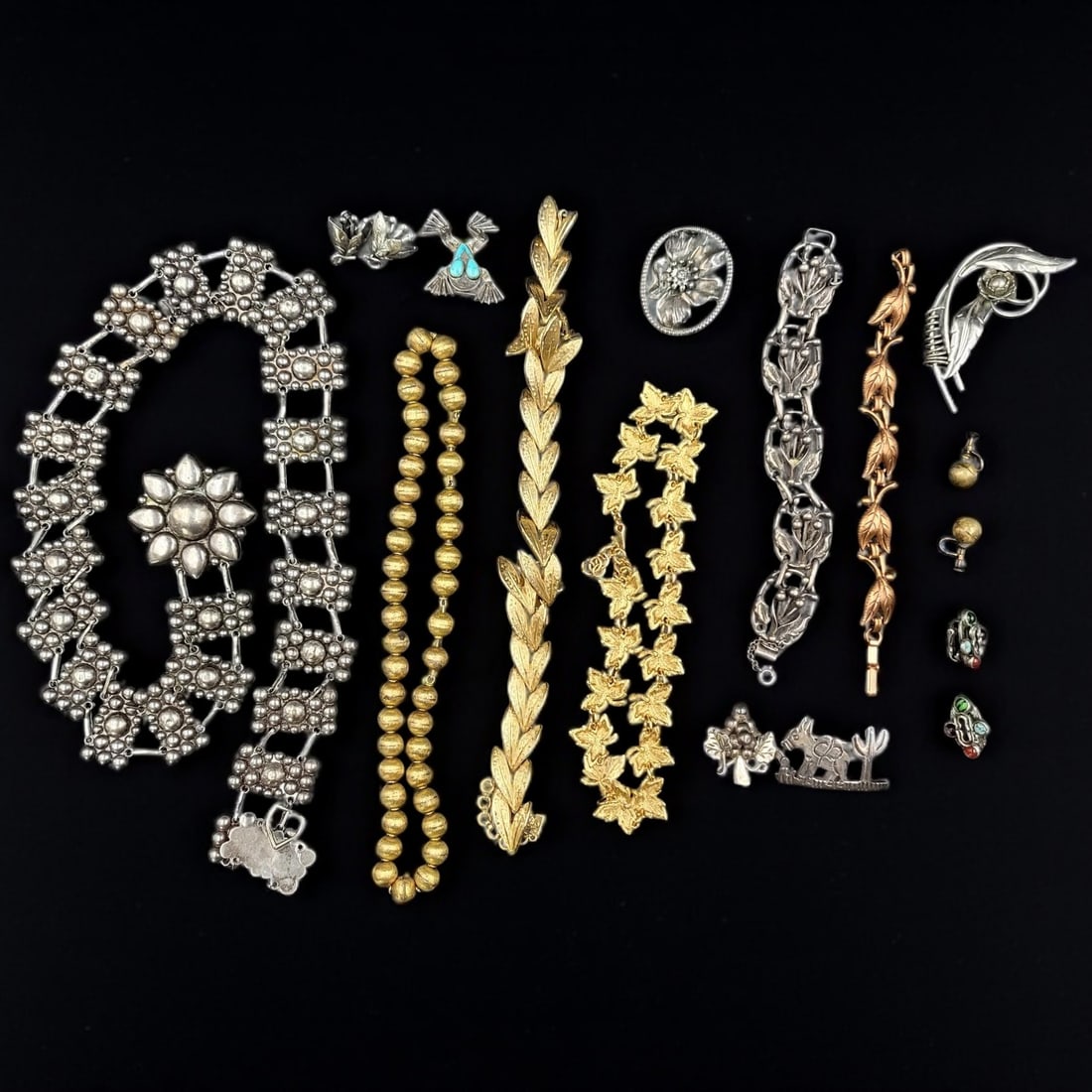 Lot Of Assorted Costume Jewelry W/ 68.6 Grams Sterling Silver, 14 Pieces (1 of 14)